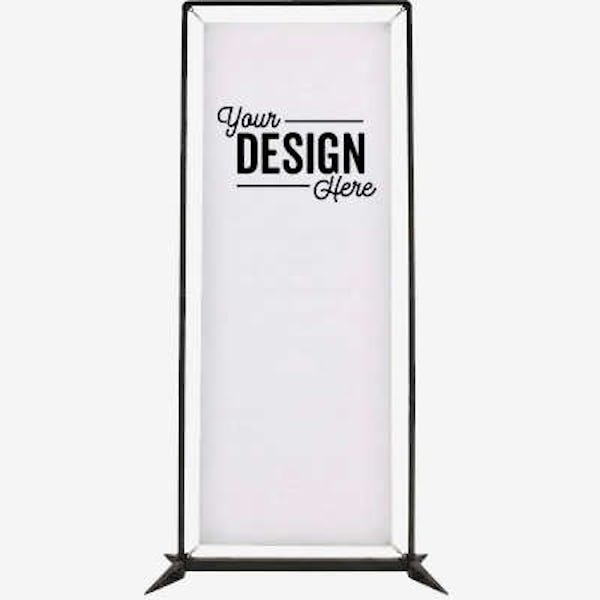 Full Color 41" x 82" FrameWorx Double-Sided Banner Display Kit - White With Black