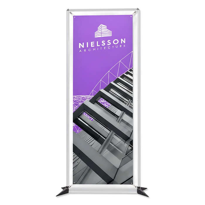 Full Color 41" x 82" FrameWorx Single-Sided Banner Display Kit - White