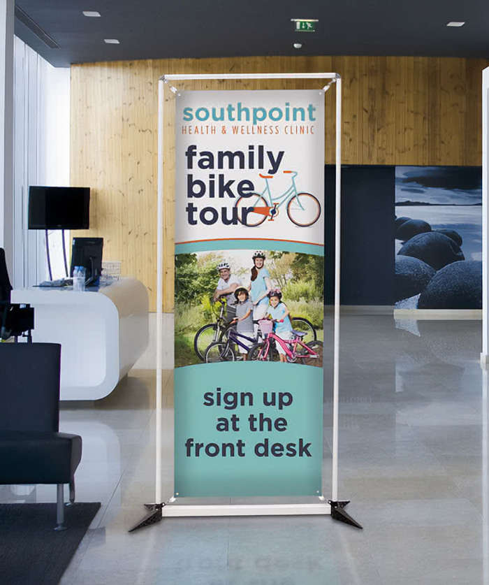 Full Color 41" x 82" FrameWorx Single-Sided Banner Display Kit - White 6 Full Color 41" x 82" FrameWorx Single-Sided Banner Display Kit - White