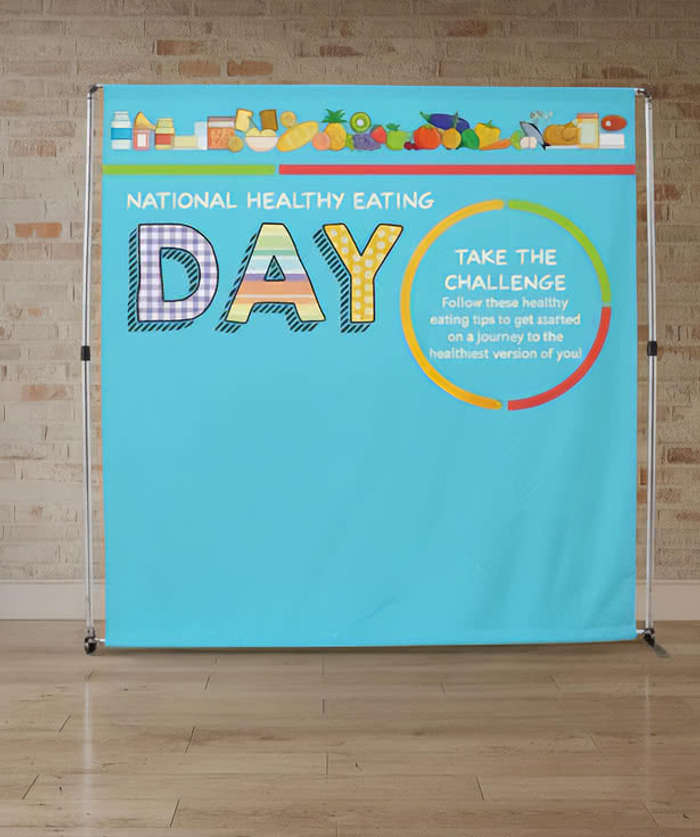 Full Color 94" x 94" Bravo Recycled Single-Sided Banner Kit - White