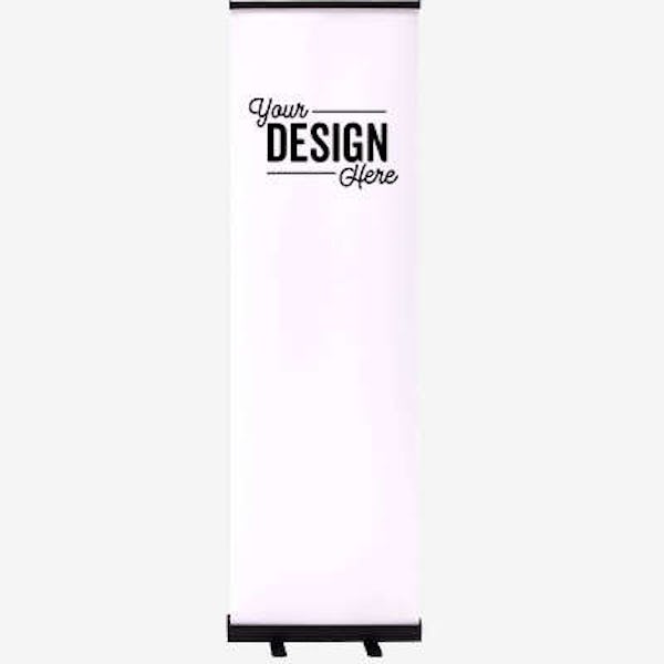 Full Color 25" x 83.5" Retractable Banner Kit - White