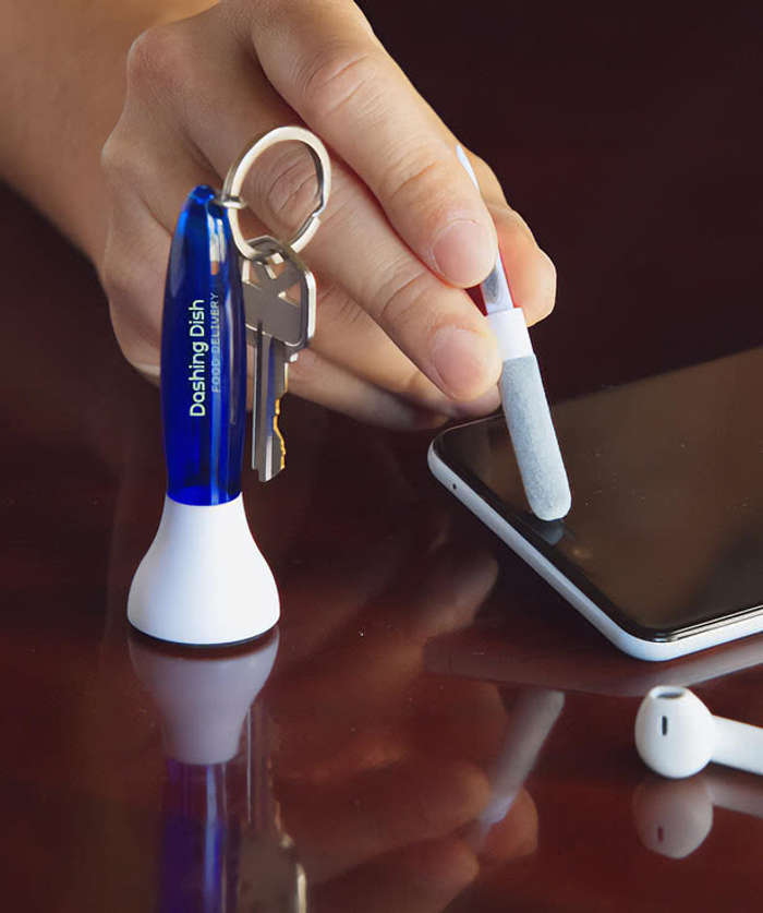 Swab Microfiber Earbud & Screen Cleaner Keychain - Black