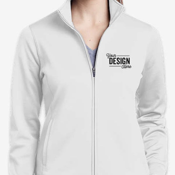 Sport-Tek Women's Sport-Wick Tech Fleece Full Zip Jacket - White