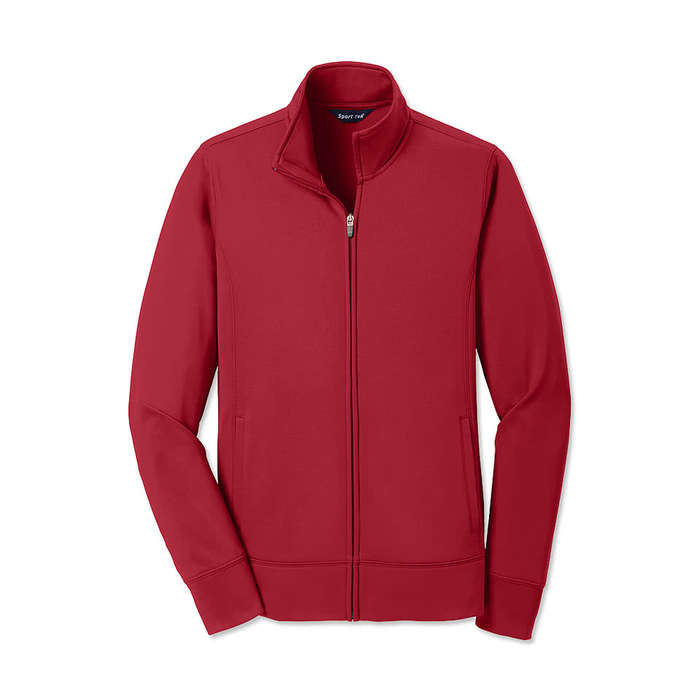 Sport-Tek Women's Sport-Wick Tech Fleece Full Zip Jacket - White