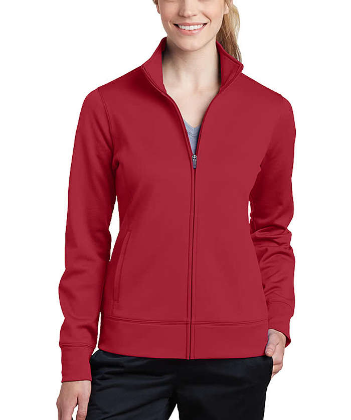 Sport-Tek Women's Sport-Wick Tech Fleece Full Zip Jacket - White 3 Sport-Tek Women's Sport-Wick Tech Fleece Full Zip Jacket - White