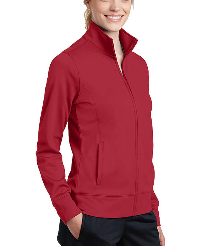 Sport-Tek Women's Sport-Wick Tech Fleece Full Zip Jacket - White 4 Sport-Tek Women's Sport-Wick Tech Fleece Full Zip Jacket - White
