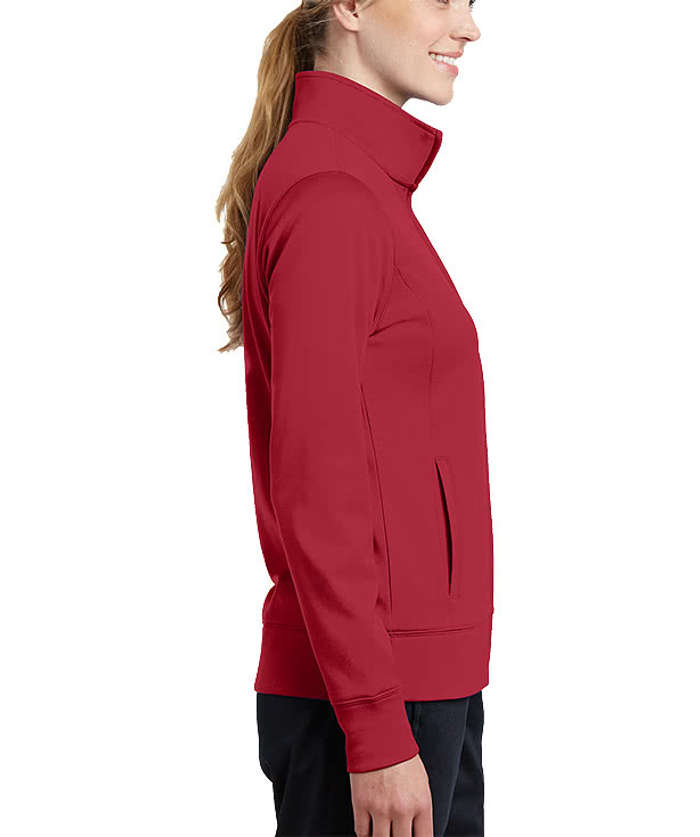 Sport-Tek Women's Sport-Wick Tech Fleece Full Zip Jacket - White 6 Sport-Tek Women's Sport-Wick Tech Fleece Full Zip Jacket - White