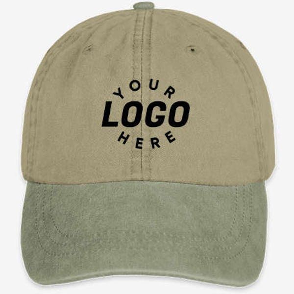 Adams Pigment Dyed Two-Toned Hat - Khaki / Spruce Green