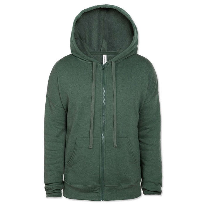 Bella + Canvas Sponge Fleece Zip Hoodie - Black