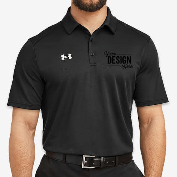 Under Armour Tech Lightweight Performance Polo - Printed - Black  /  White