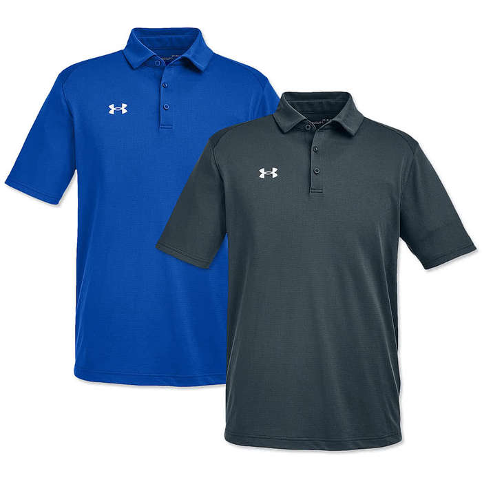 Under Armour Tech Lightweight Performance Polo - Printed - Black  /  White