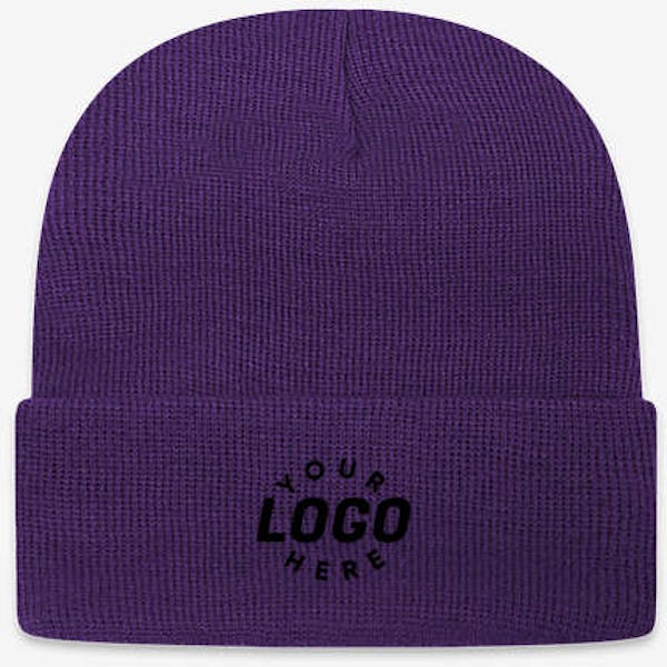 Cap America Knit Cuff Beanie - Purple