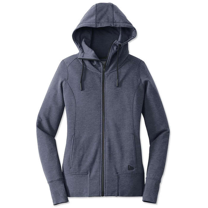 New Era Women's Tri-Blend Zip Hoodie - True Navy Heather