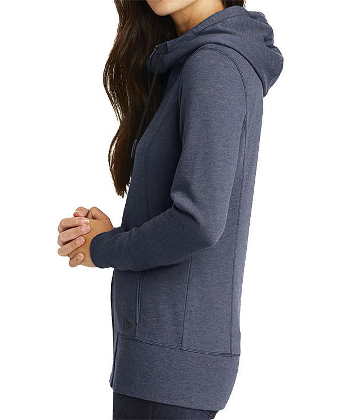 New Era Women's Tri-Blend Zip Hoodie - True Navy Heather