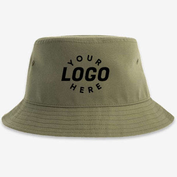 Atlantis Headwear Geo Recycled Bucket Hat - Olive