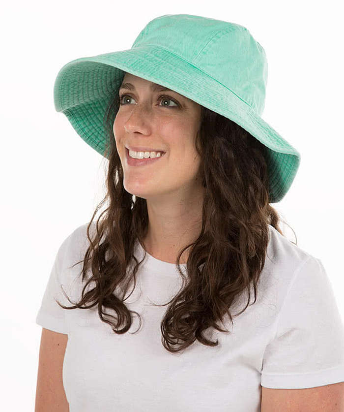 Adams Women's Pigment Dyed Wide Brim Hat - Ivory