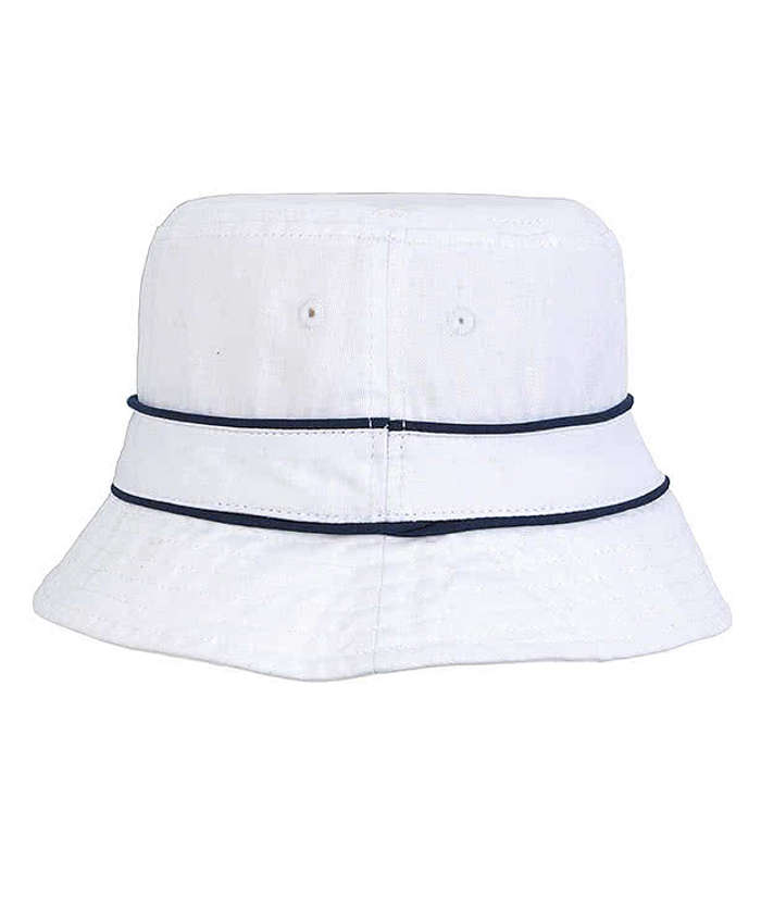 Cotton Bucket Hat with Trim - Khaki 3 Cotton Bucket Hat with Trim - Khaki