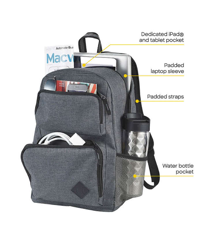 Graphite Deluxe 15" Computer Backpack - Charcoal