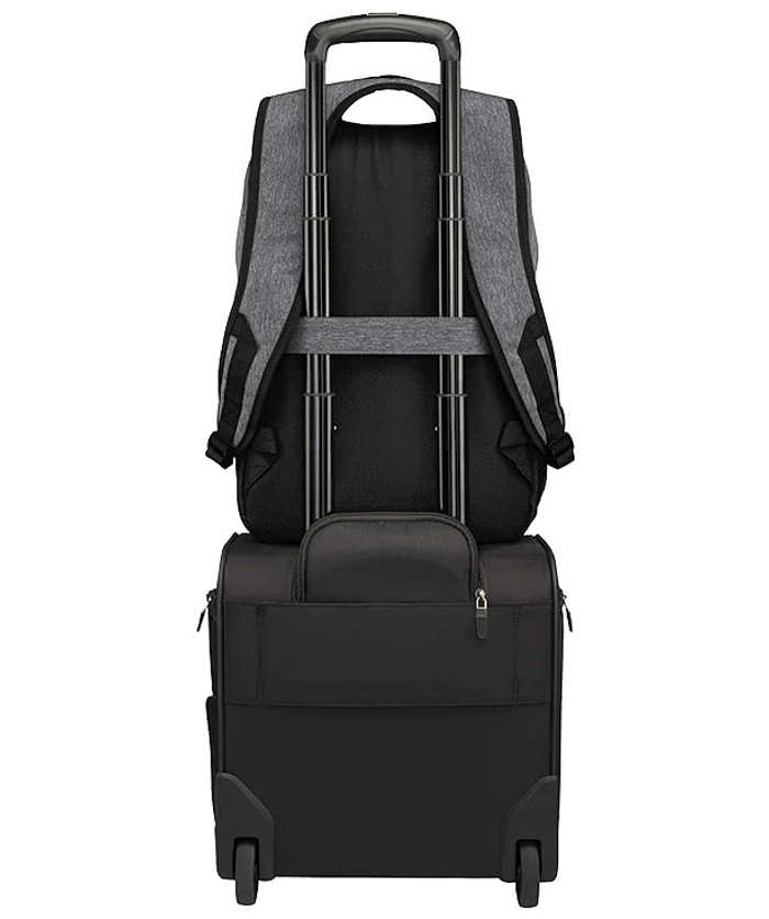 Port Authority Access Square 15" Computer Backpack - Heather Grey / Black 7 Port Authority Access Square 15" Computer Backpack - Heather Grey / Black