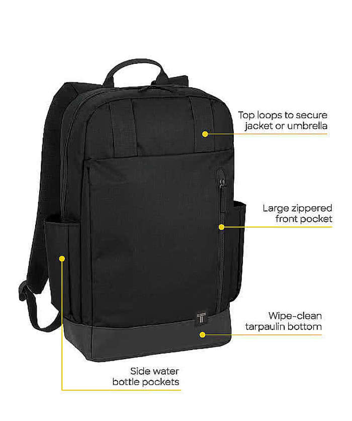 Tranzip 15" Computer Backpack - Black