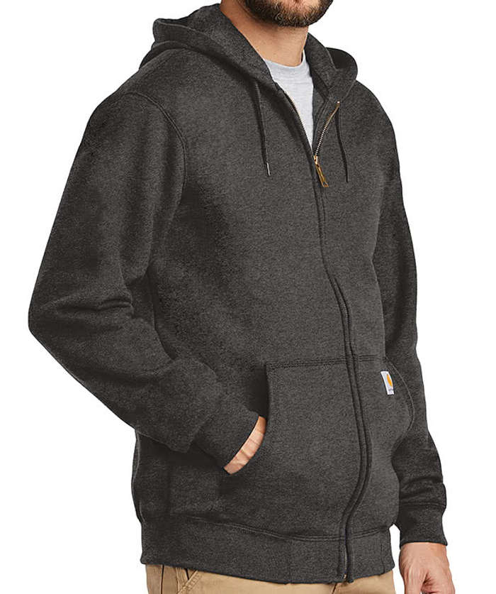 Carhartt Midweight Zip Hoodie - Embroidered - Moss 4 Carhartt Midweight Zip Hoodie - Embroidered - Moss