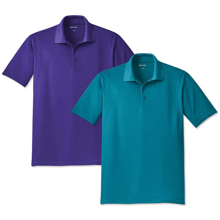 Sport-Tek Sport-Wick Micro Pique Performance Polo - Printed - Vegas Gold