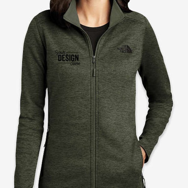 The North Face Women's Skyline Full Zip Fleece Jacket - Embroidered - Four Leaf Clover Heather