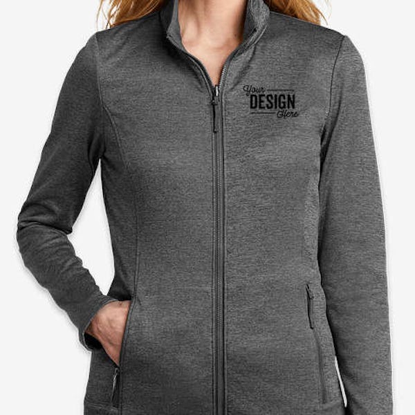 Port Authority Women's Collective Striated Tech Fleece Jacket - Embroidered - Sterling Grey Heather