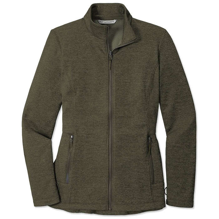 Port Authority Women's Collective Striated Tech Fleece Jacket - Embroidered - Sterling Grey Heather