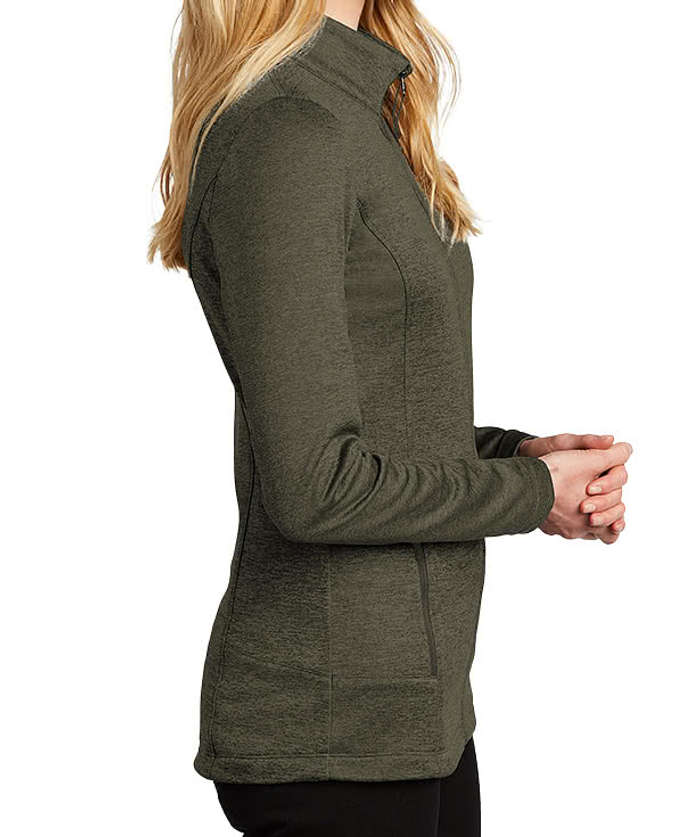 Port Authority Women's Collective Striated Tech Fleece Jacket - Embroidered - Sterling Grey Heather