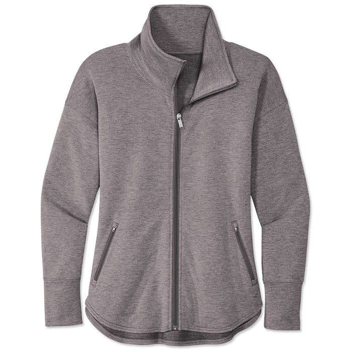 OGIO Women's Luuma Full Zip Tech Fleece Jacket - River Blue Navy 3 OGIO Women's Luuma Full Zip Tech Fleece Jacket - River Blue Navy