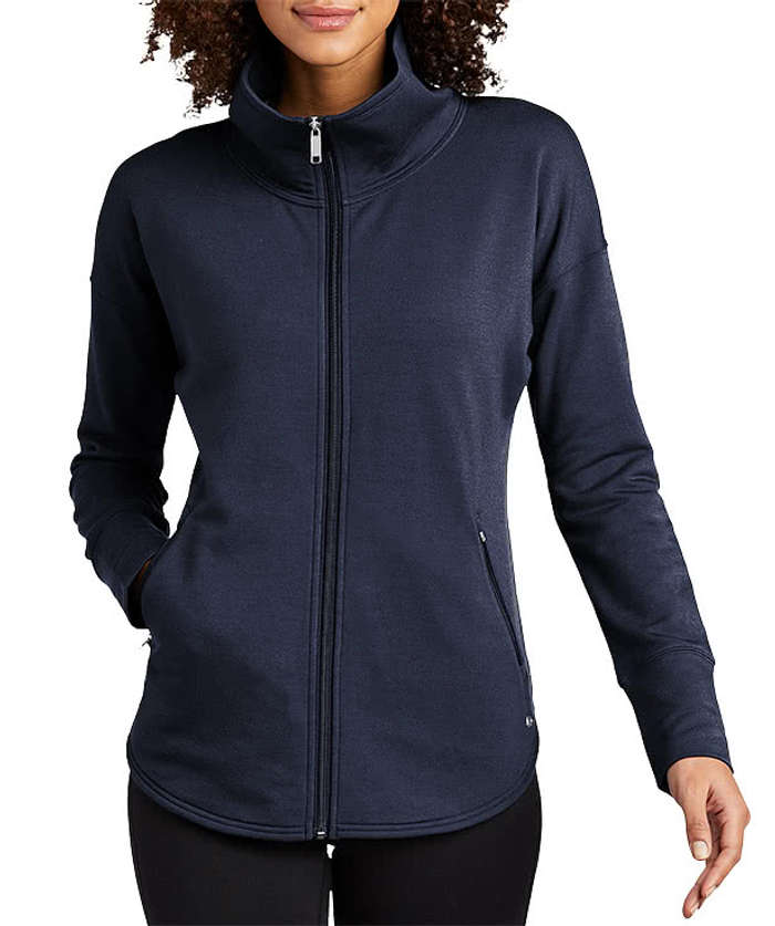 OGIO Women's Luuma Full Zip Tech Fleece Jacket - River Blue Navy 4 OGIO Women's Luuma Full Zip Tech Fleece Jacket - River Blue Navy