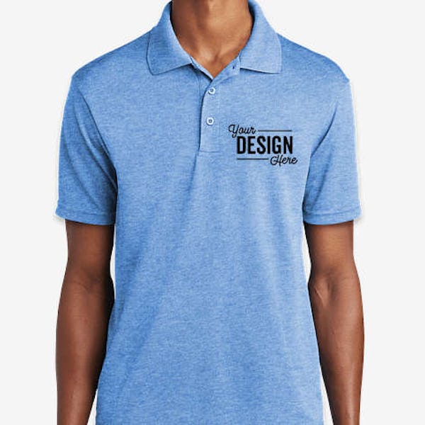 Sport-Tek RacerMesh Performance Polo - Printed - True Royal Heather