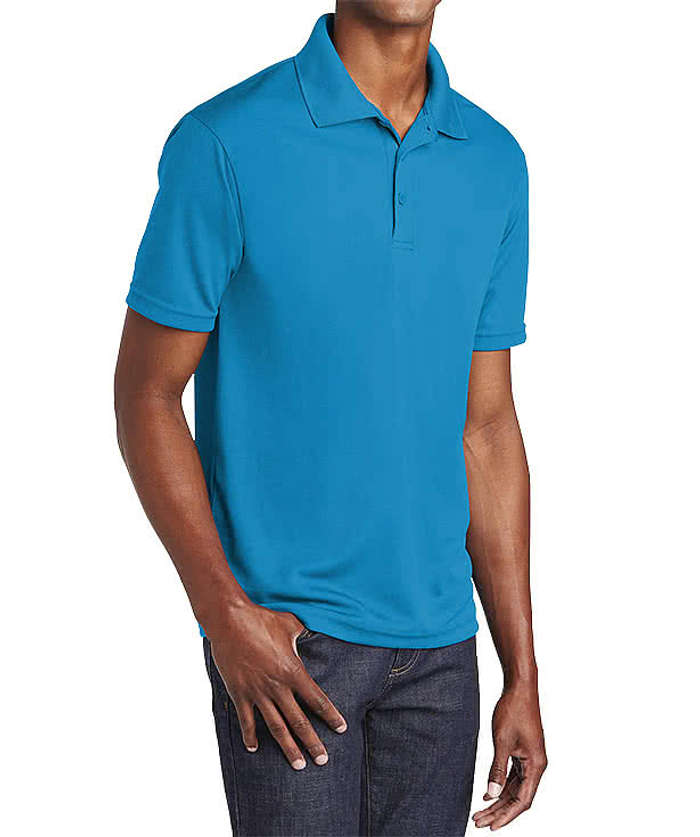 Sport-Tek RacerMesh Performance Polo - Printed - True Royal Heather 3 Sport-Tek RacerMesh Performance Polo - Printed - True Royal Heather