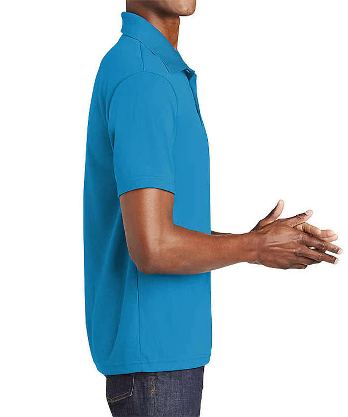 Sport-Tek RacerMesh Performance Polo - Printed - True Royal Heather 4 Sport-Tek RacerMesh Performance Polo - Printed - True Royal Heather
