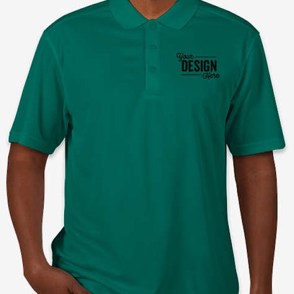 Clique by Cutter & Buck Spin Eco Performance Pique Polo - Printed - Teal Green
