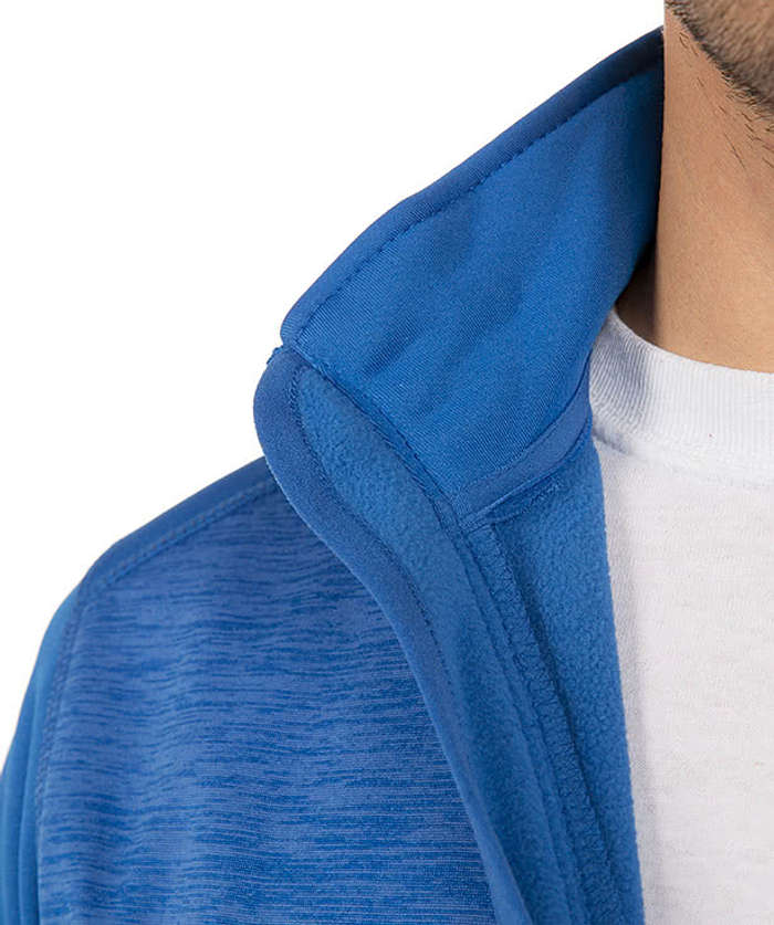Devon & Jones Newbury Melange Fleece Full Zip Jacket - Black Heather / Dark Grey Heather