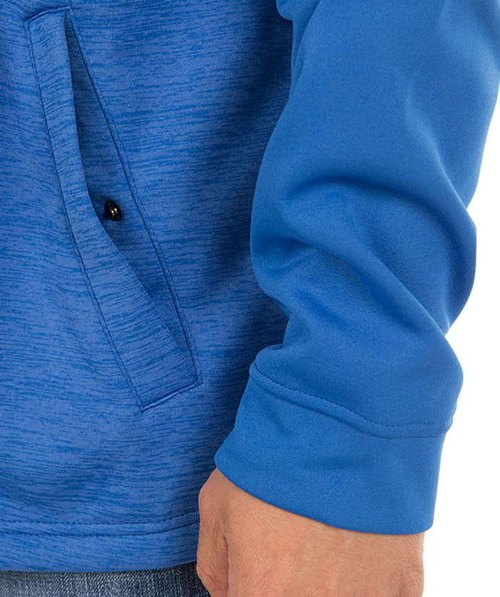 Devon & Jones Newbury Melange Fleece Full Zip Jacket - Black Heather / Dark Grey Heather