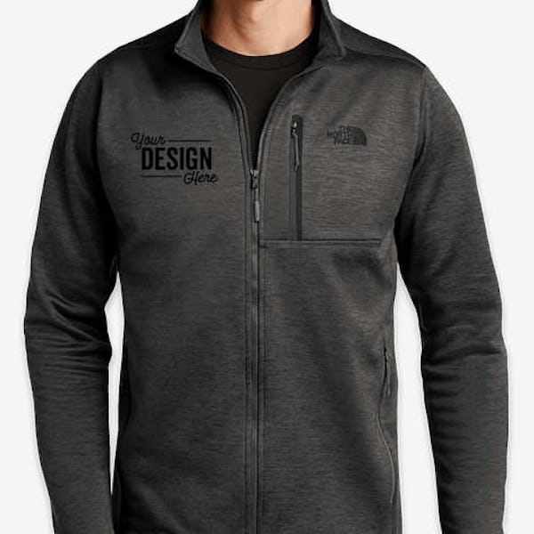 The North Face Skyline Full Zip Fleece Jacket - Printed - TNF Dark Grey Heather