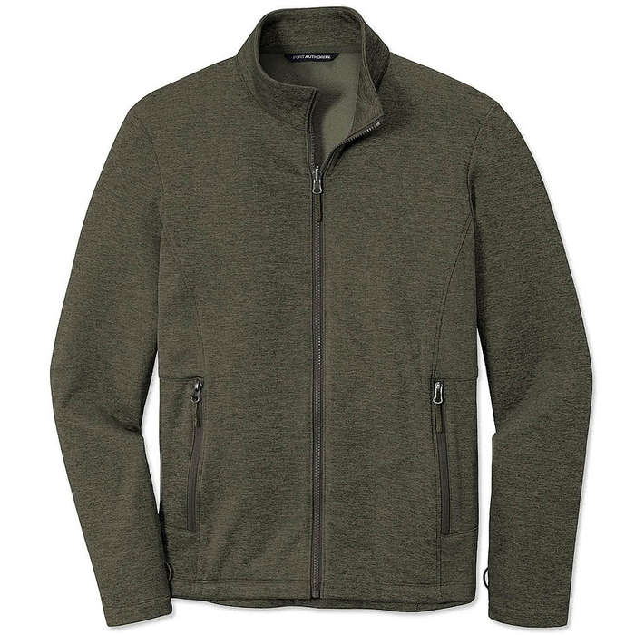 Port Authority Collective Striated Tech Fleece Jacket - Printed - River Blue Navy Heather