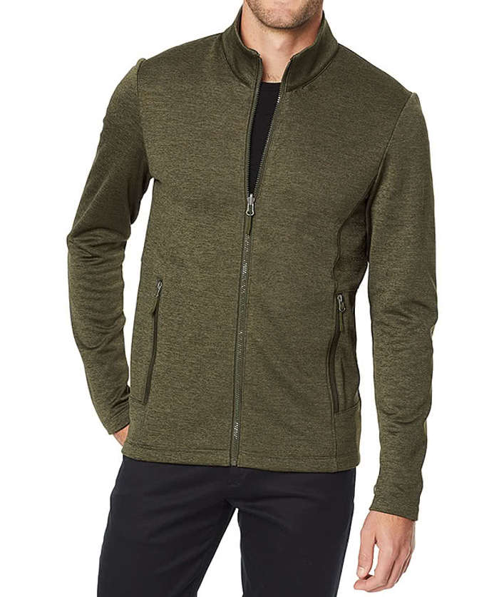 Port Authority Collective Striated Tech Fleece Jacket - Printed - River Blue Navy Heather