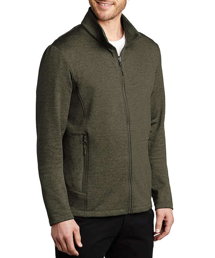 Port Authority Collective Striated Tech Fleece Jacket - Printed - River Blue Navy Heather