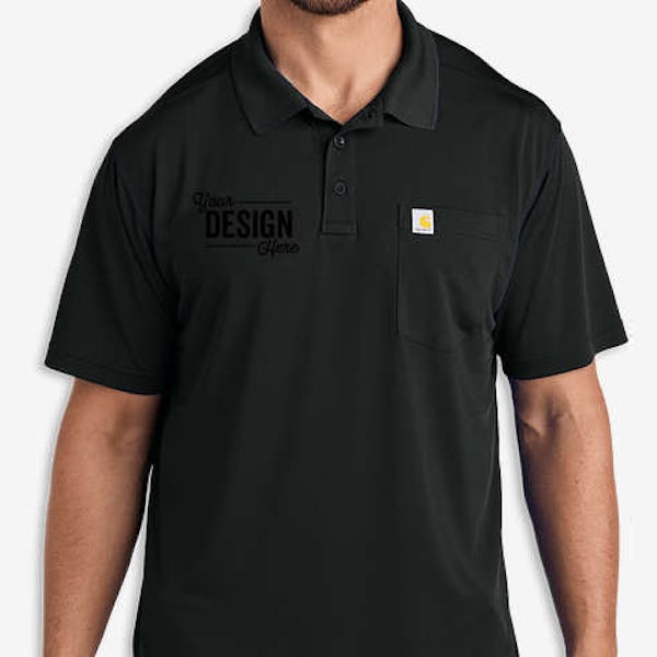 Carhartt Force UPF 40 Performance Pocket Polo - Black
