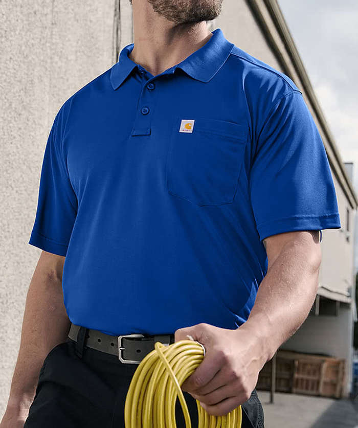 Carhartt Force UPF 40 Performance Pocket Polo - Black
