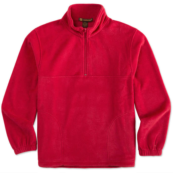 Harriton Quarter Zip Fleece Pullover - Embroidered - Hunter 3 Harriton Quarter Zip Fleece Pullover - Embroidered - Hunter