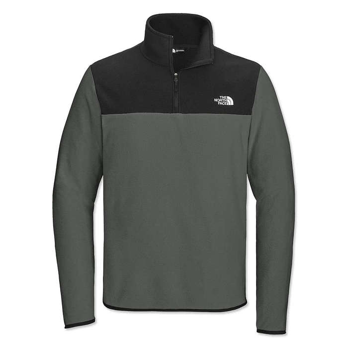 The North Face Glacier Recycled Quarter Zip Fleece Pullover - Embroidered - Rage Red / TNF Black