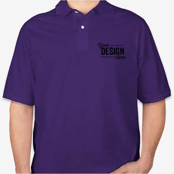 Jerzees Spotshield 50/50 Jersey Polo - Printed - Deep Purple