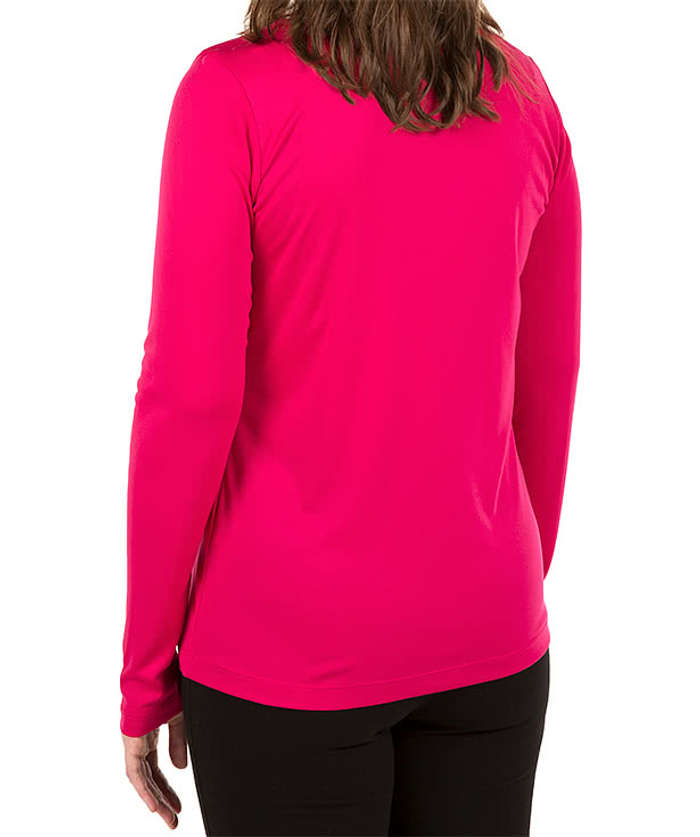 Sport-Tek Women's Competitor Long Sleeve V-Neck Performance Shirt - Atomic Blue 4 Sport-Tek Women's Competitor Long Sleeve V-Neck Performance Shirt - Atomic Blue