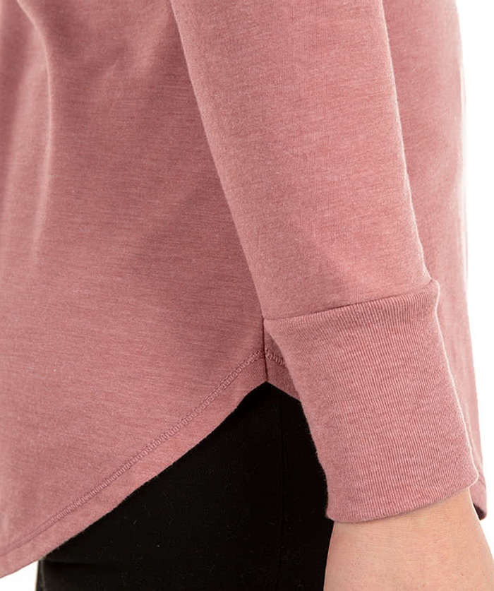 District Women's Tri-Blend Long Sleeve Tunic T-shirt - Blush Frost 6 District Women's Tri-Blend Long Sleeve Tunic T-shirt - Blush Frost
