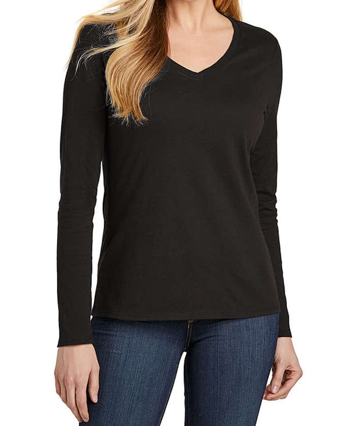 District Women's V.I.T. Long Sleeve V-Neck T-shirt - Light Grey Heather 3 District Women's V.I.T. Long Sleeve V-Neck T-shirt - Light Grey Heather